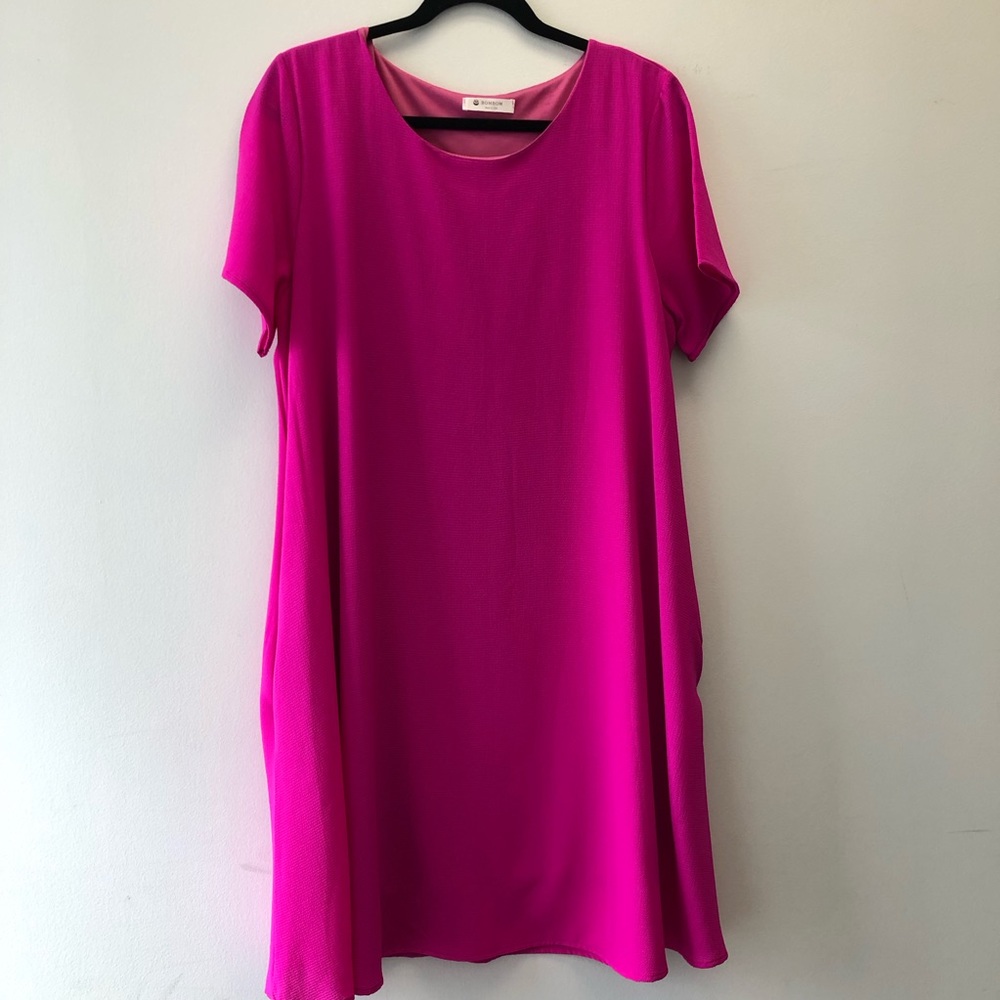 BomBom pink dress with pockets